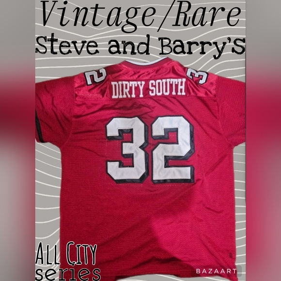 Vintage Y2k #32 Dirty South Steve and Barry's City Wide football jersey - Picture 1 of 5